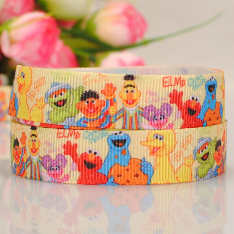 

5yards 5/8 " 16 mm ribbon cartoon printed grosgrain ribbon party decoration gift ribbon Free shipping
