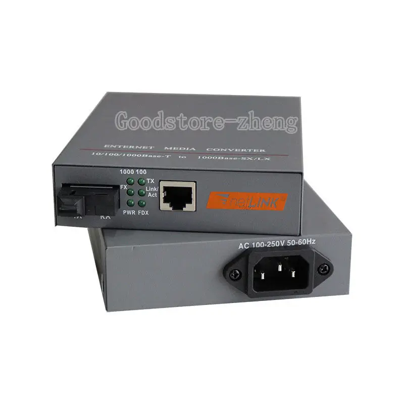 Fiber Optical Enternet Media Converter 1000Mbps SM SC 25km HTB-GS-03 A/B 1Pair