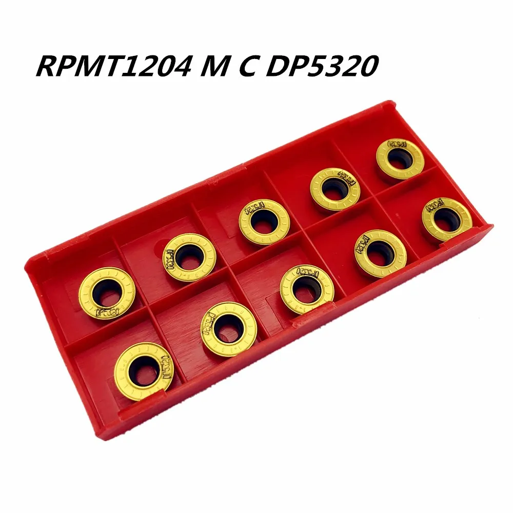 

20PCS Lathe tool RPMT1204 M C DP5320 new high quality carbide blade metal turning tools RPMT1204 lathe tool CNC milling cutter