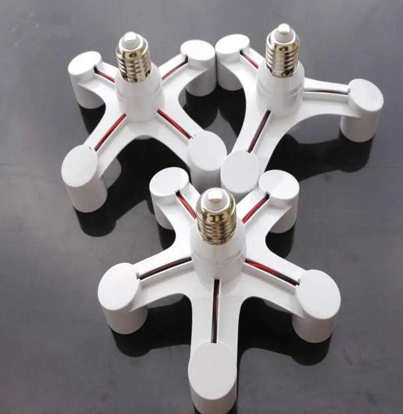 

White color five screw E27 lamp holder conversion chandeliers for ceiling lamp
