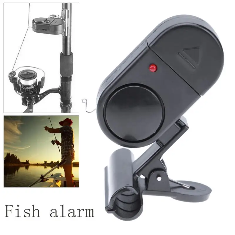 LED Light Electronic Fish Bite Strike Sound Alarm Bell Alert Clip On