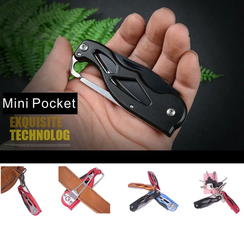 

2018 New Design Faze CSGO Home Multi-Function Knife Folding Knife Black Blade Blue Handle Outdoor Wood Tool Knife Gift 5.9