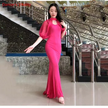 

2018 New Women Dance Wear Belly Dance Modal Off-shoulder Dress Girls Clothes Costume Set Belly dance Dress