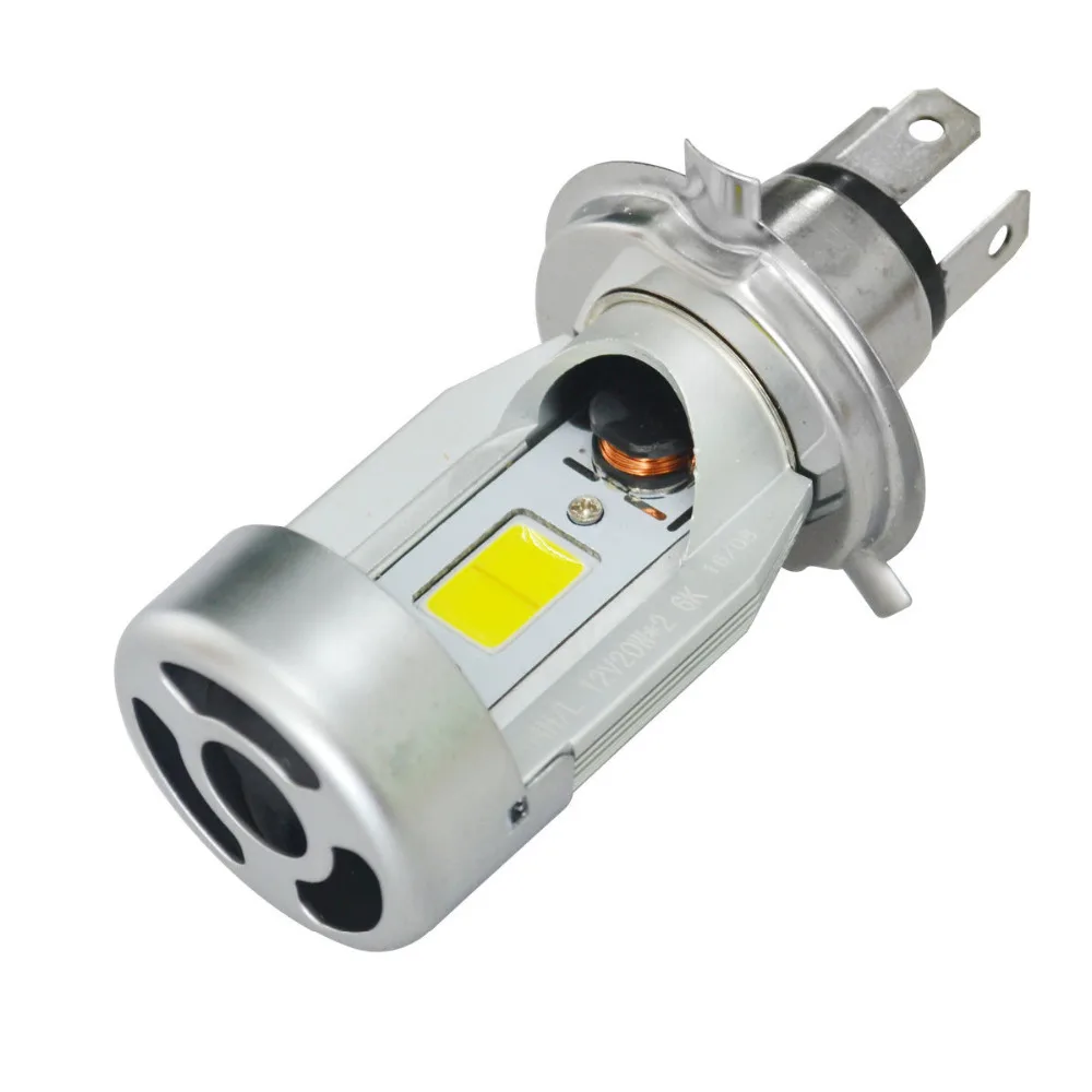 Clearance Price for  1PCS CAR Motorcycle LED Headlight H4 Hi Lo 20W 2000LM HS1 COB Moped Scooter Motobike Headlamp White