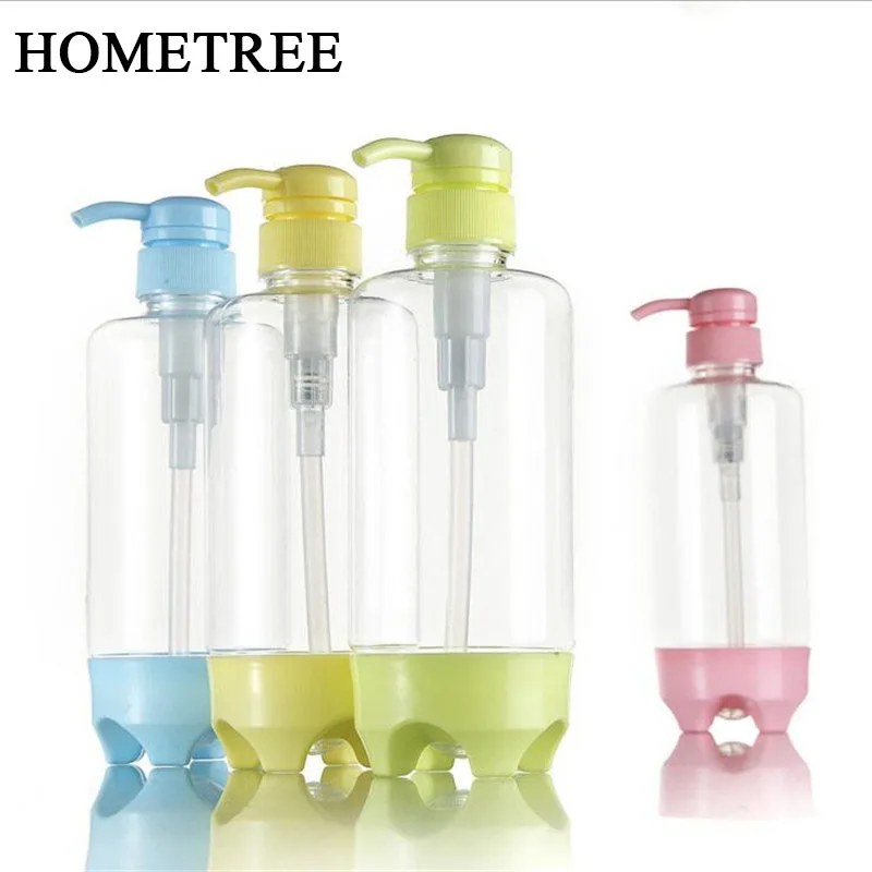 

HOMETREE 1Pc 500ml Non-slip Leakproof Plastic Bottles Liquid Soap Dispenser Removable Base Shampoo Lotion Bathroom Supplies H575