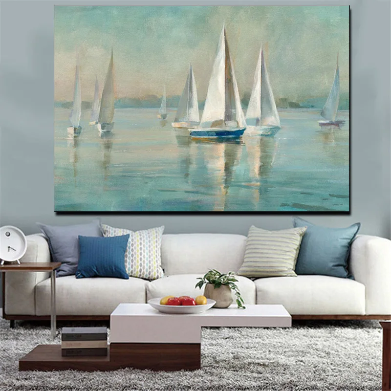 Drop-shipping Modern Wall Art Canvas Seascape Poster Nordic Wall Picture for Living Room Boat Sea Canvas Painting Unframed Drop-shipping Modern Wall Art Canvas Seascape Poster Nordic Wall Picture for Living Room Boat Sea Canvas Painting Unframed