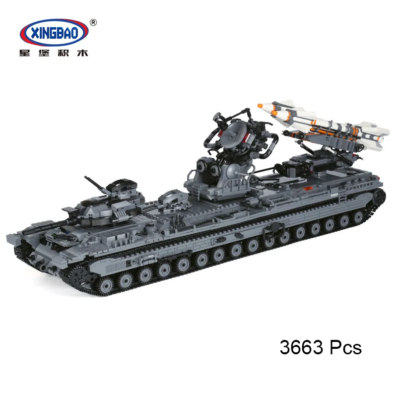

XingBao 06006 Block Creative MOC Military Series The KV-2 Tank Set children Educational Building Blocks Bricks Toys 3663 Pcs