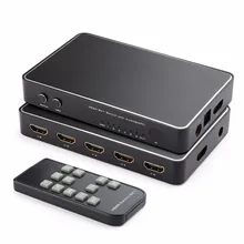 6 Port HDMI Switch, 4Kx2K 6×1 HDMI Switch Selector Hub with Optical Spdif Toslink + 3.5mm Stereo Audio Output + ARC Function