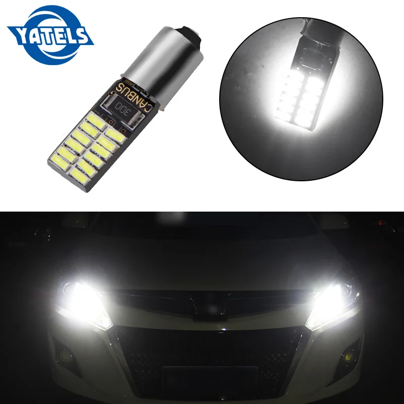 1 шт. Автомобильный светодиодный BA9S T4W H6W ba9s t11 24 SMD 4014 светодиодный светильник лампа без ошибок светодиодный Стоянкы Автомобилей автомобиля укладки туман светильник Авто универа лампы