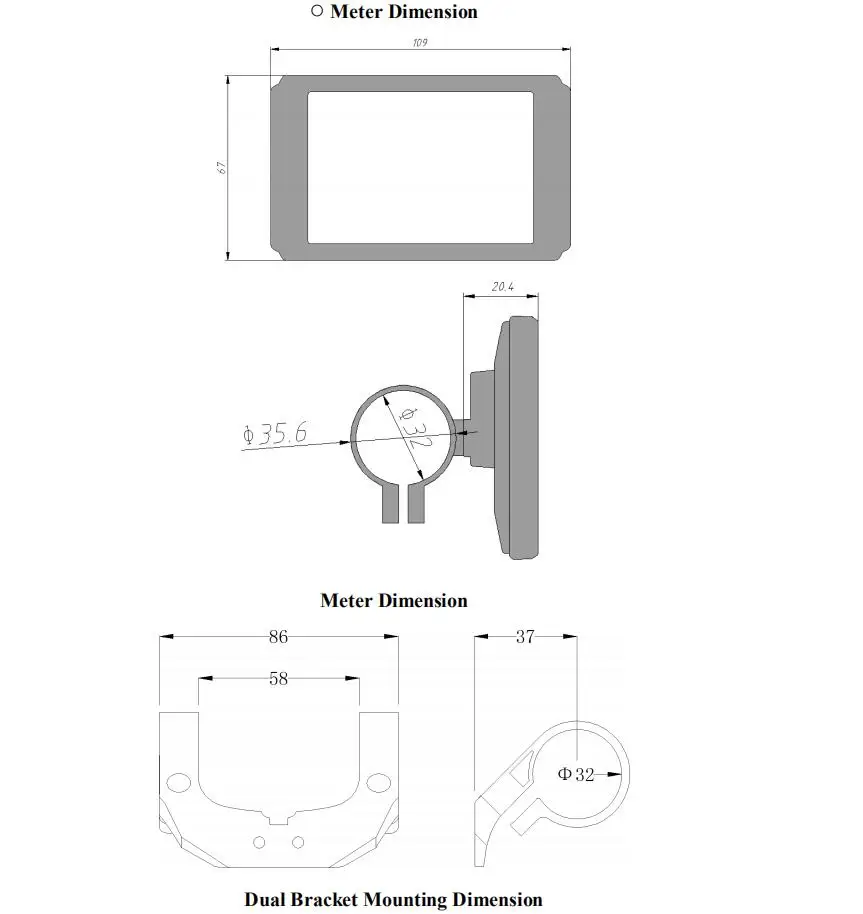 Электронный велосипед дисплей KT-LCD8 красочный дисплей+ контроллер для электрического велосипеда контроллер KT