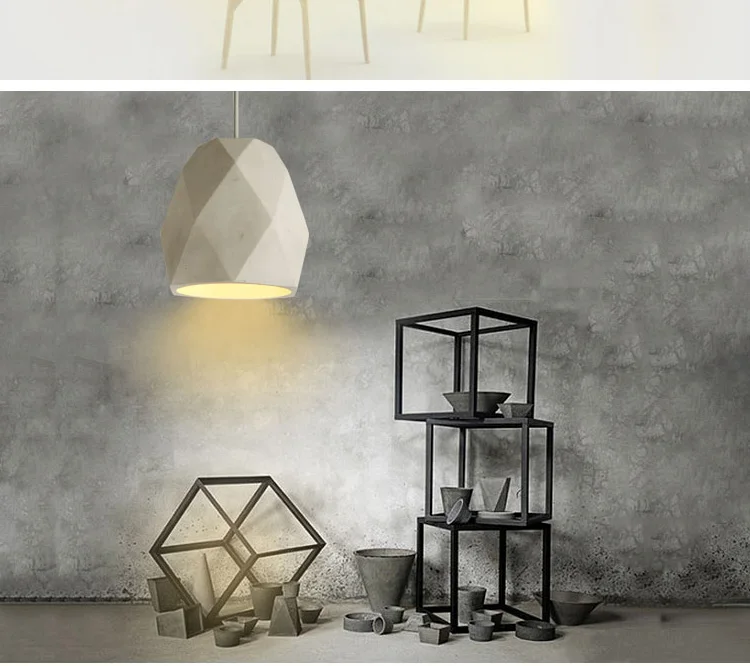 Датский дизайн Лофт бетонный подвесной светильник прикроватный подвесной светильник для спальни цементный ресторан столовая лампа
