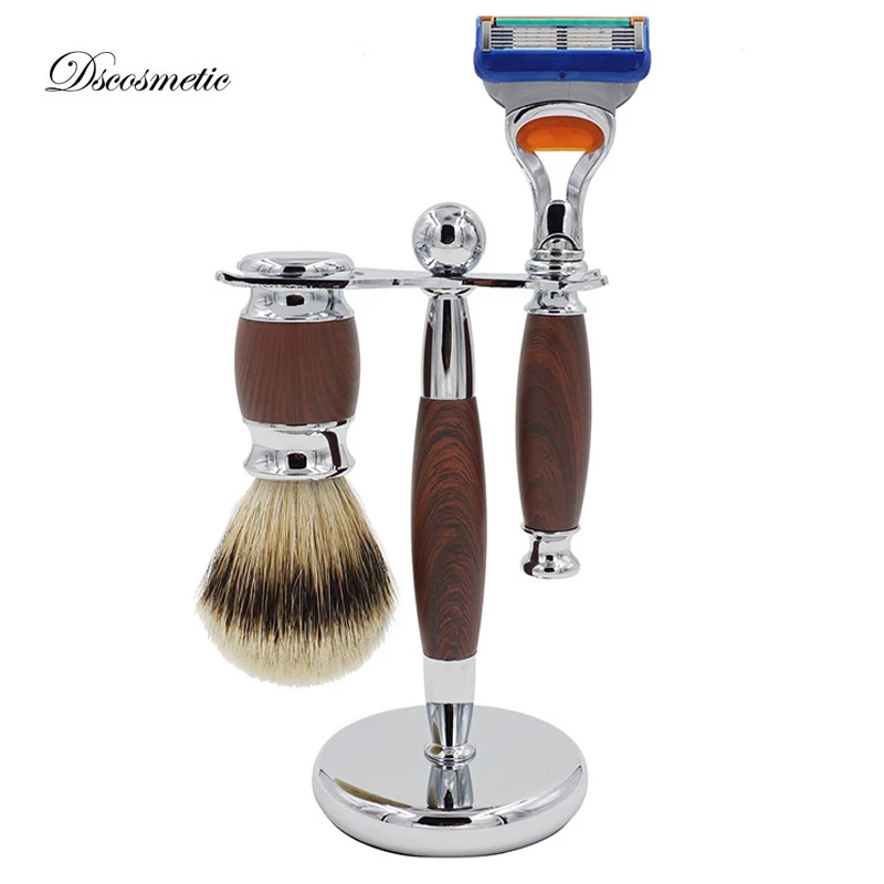 high quality shaving sets/kit with silvertip badger hair brush and