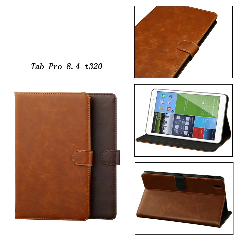 Защитный флип-чехол для SAMSUNG Galaxy Tab Pro 8,4 дюймов(SM-T320 SMT321 t325) кожаный чехол