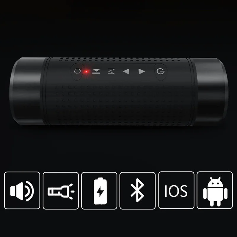 Wireless Bluetooth Speaker with Flashlight 18650 Power Bank Outdoor Sports Music Player FM Radio AUX TF Card Mini Speaker Wireless Bluetooth Speaker with Flashlight 18650 Power Bank Outdoor Sports Music Player FM Radio AUX TF Card Mini Speaker