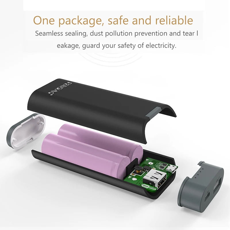 FERISING 5200mah Mini Power Bank External 18650 Lithium Pack Battery Portable Pover bank Powerbank Fast Charger for Moblie Phone FERISING 5200mah Mini Power Bank External 18650 Lithium Pack Battery Portable Pover bank Powerbank Fast Charger for Moblie Phone