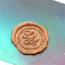 Настройка латунная печать набор в подарочной коробке компания Персонализированная двойная буква Имя/уплотнение воск/Свадебный Воск печать на заказ приглашение штамп