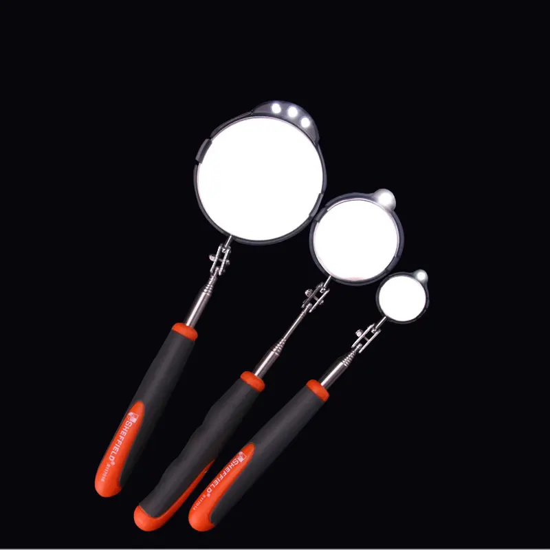 Telescopic detection car mobile phone repair folding mirror welding chassis universal inspection with light | Инструменты