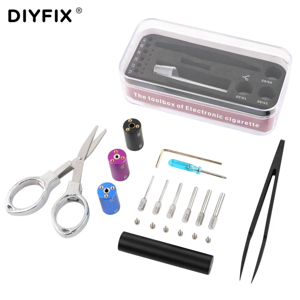 

DIYFIX 6 in 1 Vape DIY Tool Kit Magic Stick CW Coiling Kit Coil Jig Coiler Heating Wire Wick Tool for DIY RDA RBA Atomizer mod