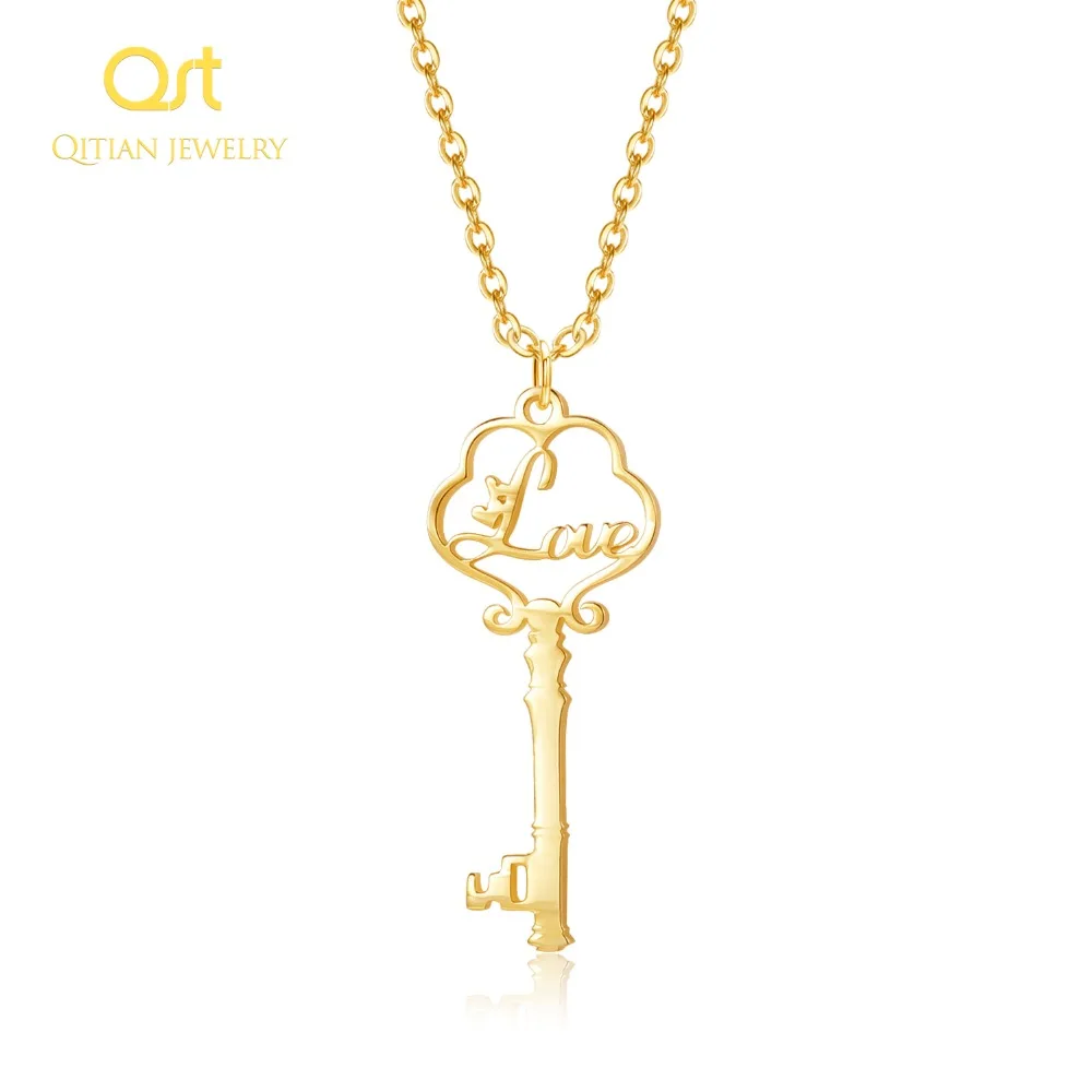 Пользовательское имя, брелок s& Подвески, массивное золотое ожерелье для женщин, высокое качество, ювелирные изделия из нержавеющей стали