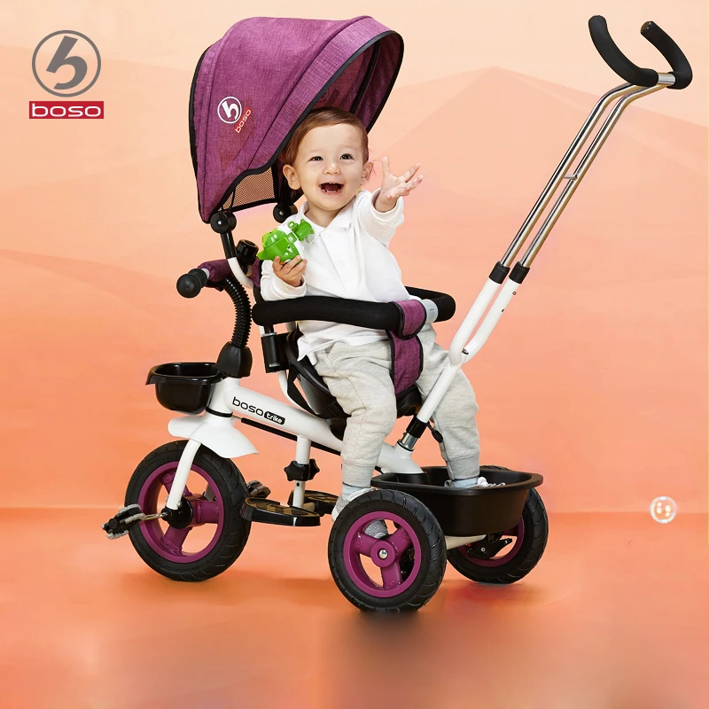 BOSO baby bicycle rubber wheel air inflatable wheel steel frame light children tricycle with rotation seat BOSO baby bicycle rubber wheel air inflatable wheel steel frame light children tricycle with rotation seat