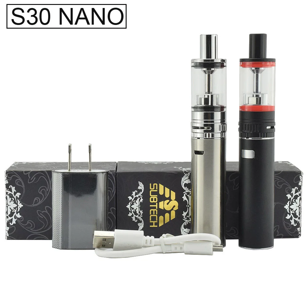  100% Original Electronic Cigarette S30 NANO 2000mah 30w battery M22 tank with extra coil smoking vape mod pen vs i just 2 