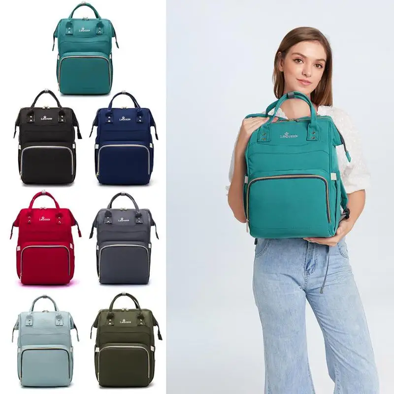 Lequeen сумки для подгузников большая сумка для подгузников обновленный модный рюкзак для путешествий водонепроницаемый мешок для