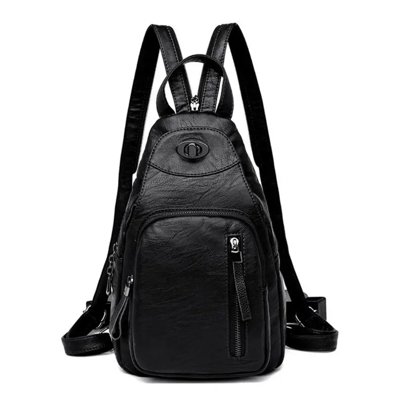 

Women's PU Leather Chest Satchel Shoulder Backpack School Rucksack Travel Shoulder Bags
