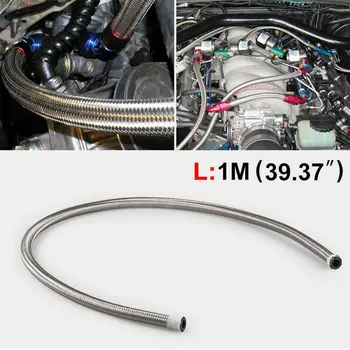 

AN4-AN12 Stainless Steel Oil Hose End Fuel Hose Double Braided Fuel Line 1M