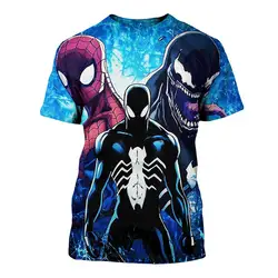 Cloudstyle для мужчин человек паук футболка 3D принт Venom новый дизайн аниме мода Slim Fit уличная летние мужские топы корректирующие