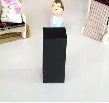

4*4*10.2CM Black Kraft Boxes Cosmetic Gift Packing Box Essence Bottle Packaging 100pcs\lot Free shipping