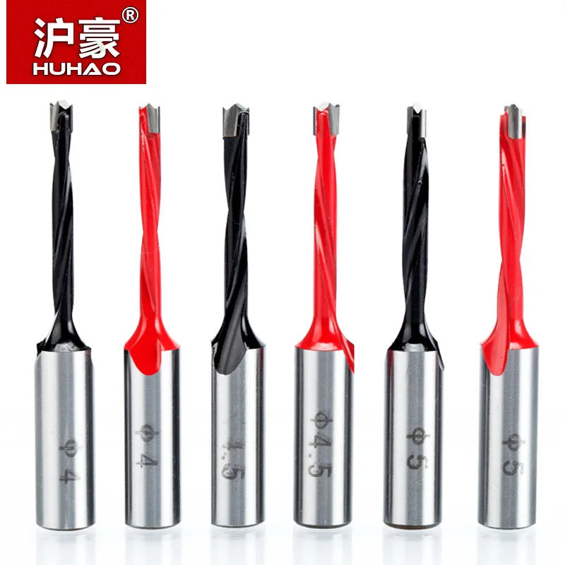 HUHAO 1pc 4mm-9.5mm wood drill bit 70mm length router bit row drilling for boring machine Gang drills for wood Carbide endmill