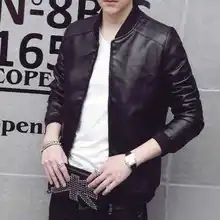 PU Leather Jacket Men Long Wool Leather Standing Lambs Thick Warm Collar Jackets Coat Windbreaker Business Parka Male A4378