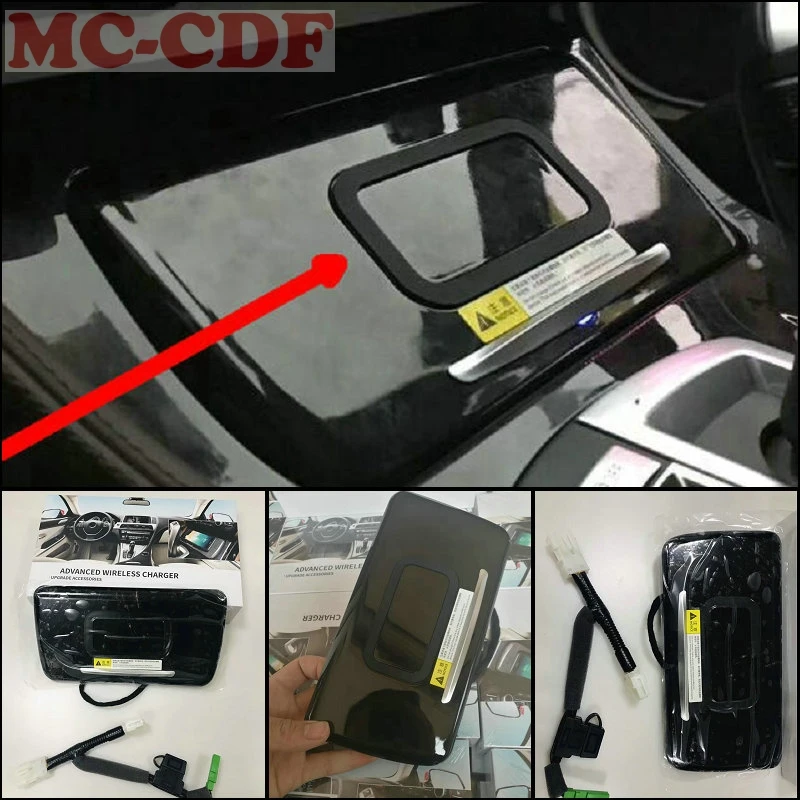 

For BMW 5 series F10 F18 520 523 525 530 535 2014-2017 Car mobile phone wireless charging panel active cooling