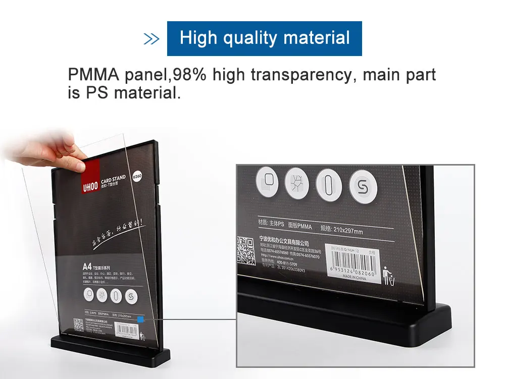 А4 пастик Т-образный Настольный знак держатель меню стенды доска для ресторанов рекламная доска для магазинов