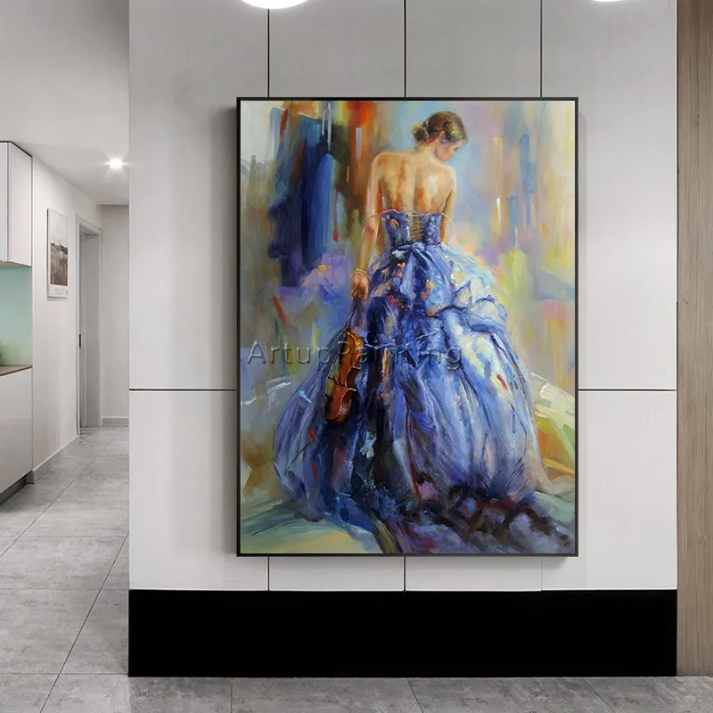 

Oil painting on canvas Spanish Flamenco Dancer painting latina woman caudros decoracion wall art pictures for living room decor2