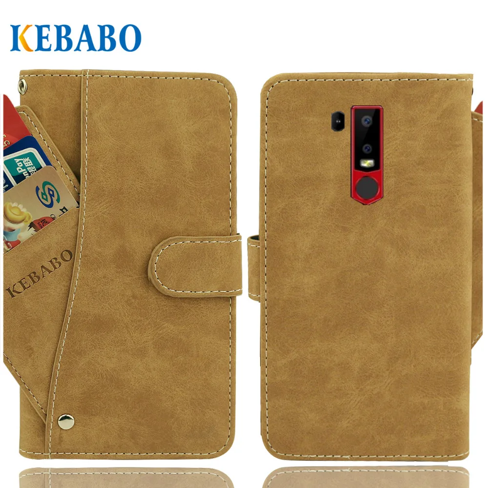 

Vintage Leather Wallet Ulefone Armor 6 Case 6.2" Flip Luxury 3 Front Card Slots Cover Magnet Stand Phone Protective Bags