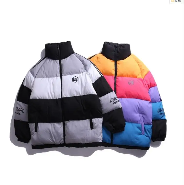 

Winter new loose spell color thick coat