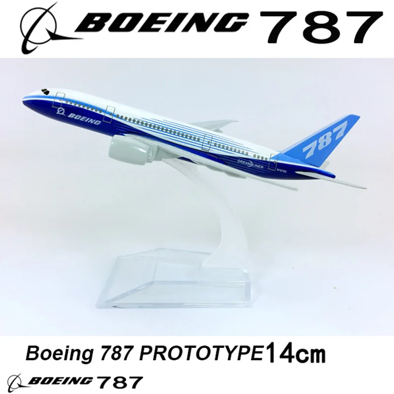 

14CM 1:400 Boeing B787-800 Model Prototype Airlines with Base Airbus Metal Alloy Aircraft Plane Collectible Toys Display Model