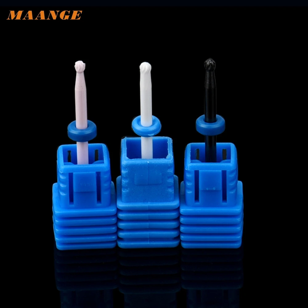 

GRACEFUL 3PCS Ceramic Drill Bits Ball Cuticle Clean For Nail Art Salon Manicure set for Nail Nursing Tool DEC9