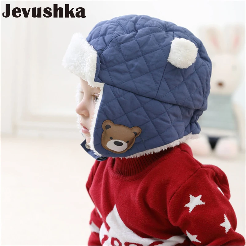 Зимняя детская шапка, шапка-бомбер, шапки для новорожденных мальчиков, теплая флисовая детская шапка для мальчиков и девочек, шапка-ушанка, аксессуары для малышей, HT025
