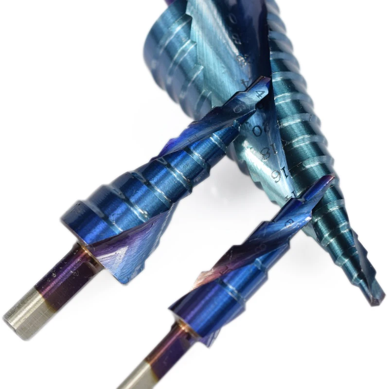 XCAN 4-32 мм HSS Nano с синим покрытием Ступенчатое сверло для сверления электроинструментов Металл Высокоскоростная сталь дерево Дырокол шаг конусное сверло