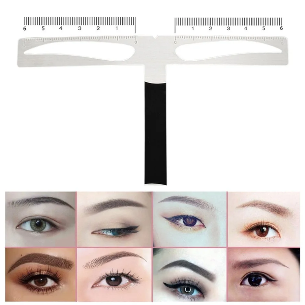 stainless steel tattoo eyebrow ruler eyebrow measure tool