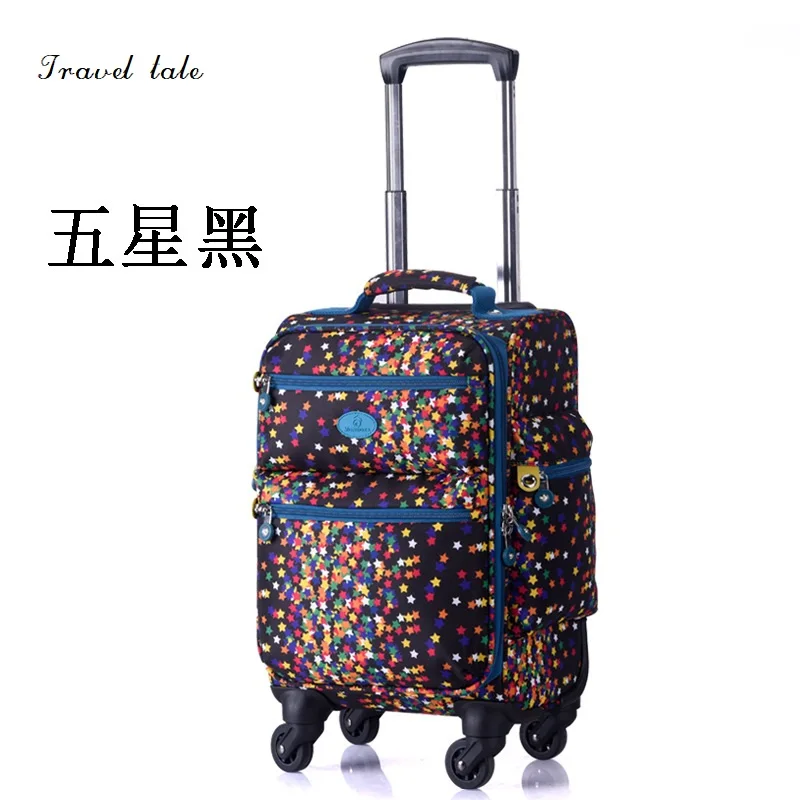 

Travel tale Waterproof, durable, fashion, Nylon Rolling Luggage Spinner brand Travel Suitcase 16/20/24 inch size