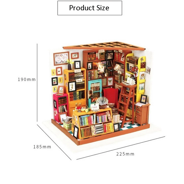 Rolife домашний Декор Фигурка Сделай Сам Сэм кабинет деревянный набор миниатюрных моделей украшение кукольный домик подарок на день рождения для девочки DG102