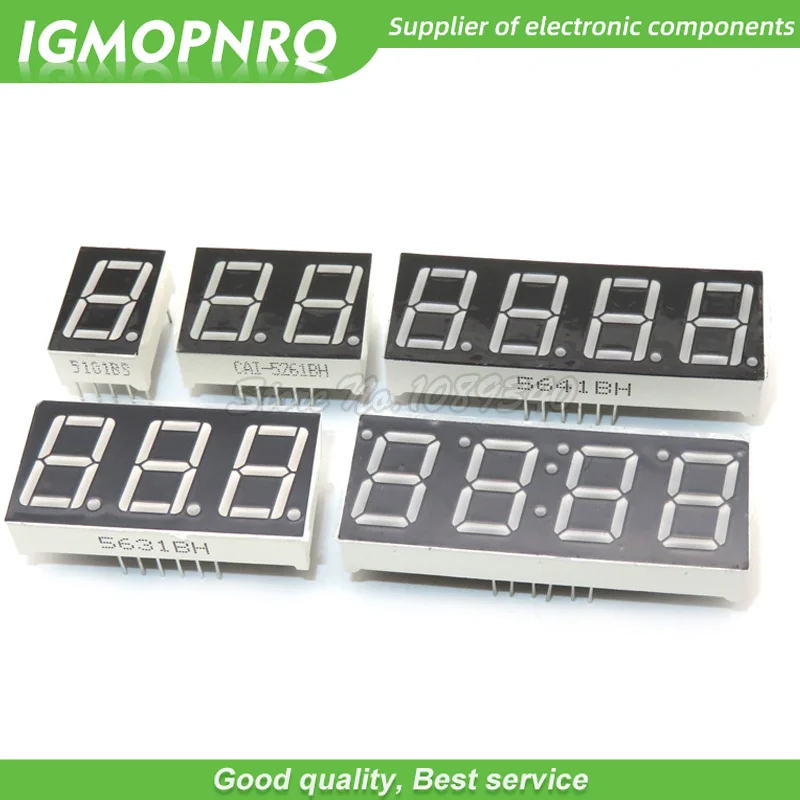 

5pcs 0.56 inch Digital tube 1 Bit/2 Bit/3 Bit/4 Bit/4 Bit time Red LED display Common Cathode / Anode Digital 0.56 inch led