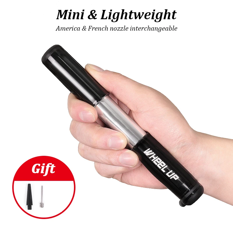 portable bike pump hand bicycle air inflator ball football soccer pump