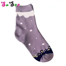 Новые Модные осенние женские милые короткие носки Harajuku House Patterend хлопковые носки хипстер Happy Skatebord женские ботильоны забавные Meias