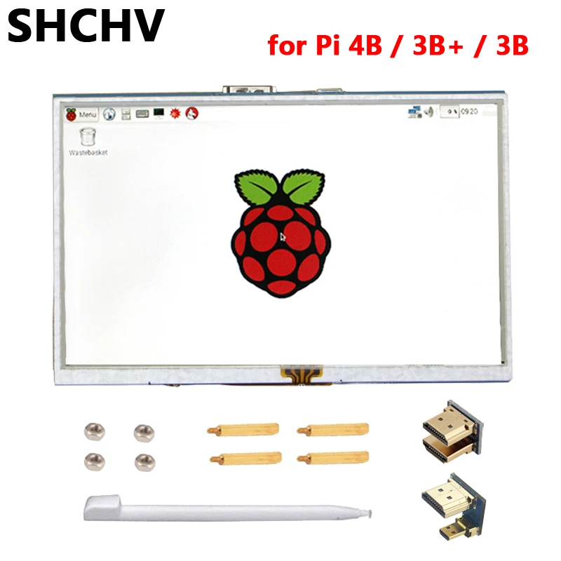 Raspberry Pi 4 дисплей 5 дюймов Raspberry Pi 4B 3B HDMI lcd 800*480 Сенсорный экран для Raspberry Pi 4 3 Модель B 3B Plus Windows