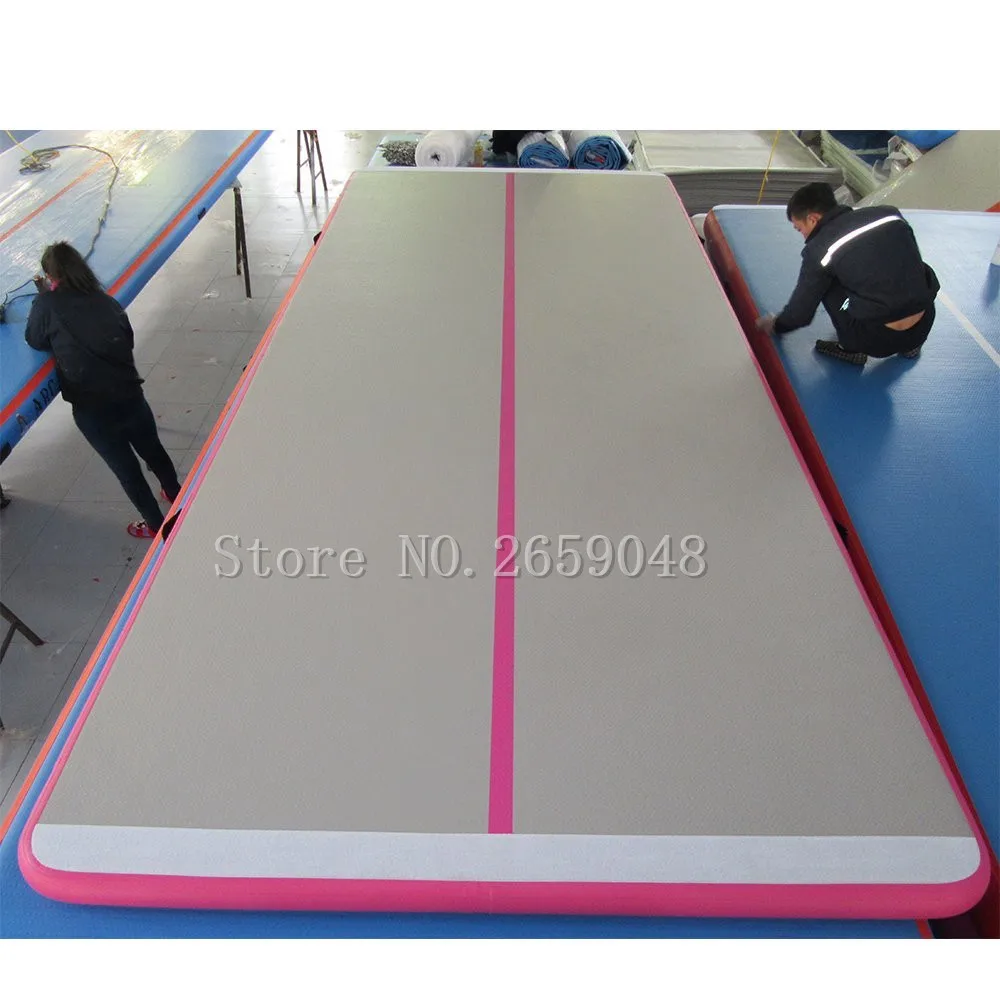 Best Free Shipping 4 x1 x 0.2m Inflatable Cheap Gymnastics Mattress Gym Tumble Airtrack Floor Tumbling Air Track For Sale
