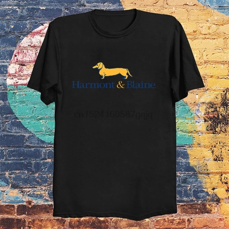 

Men Fashion Cotton T Shirts Harmont Blaine Logo Man Casual Short Sleeve Tops Black